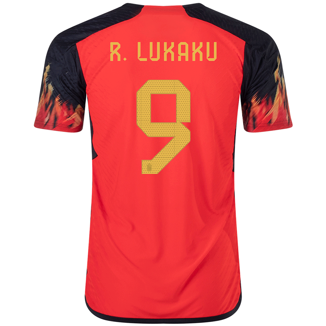 Belgium R LUKAKU 9 Home Jersey Authentic 2022 Goaljerseys