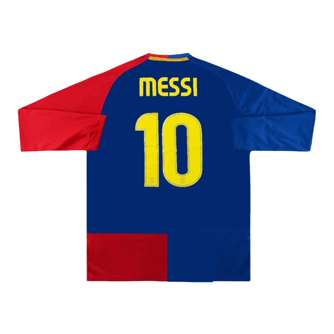 Barcelona Messi Home Jersey Retro Long Sleeve Goaljerseys