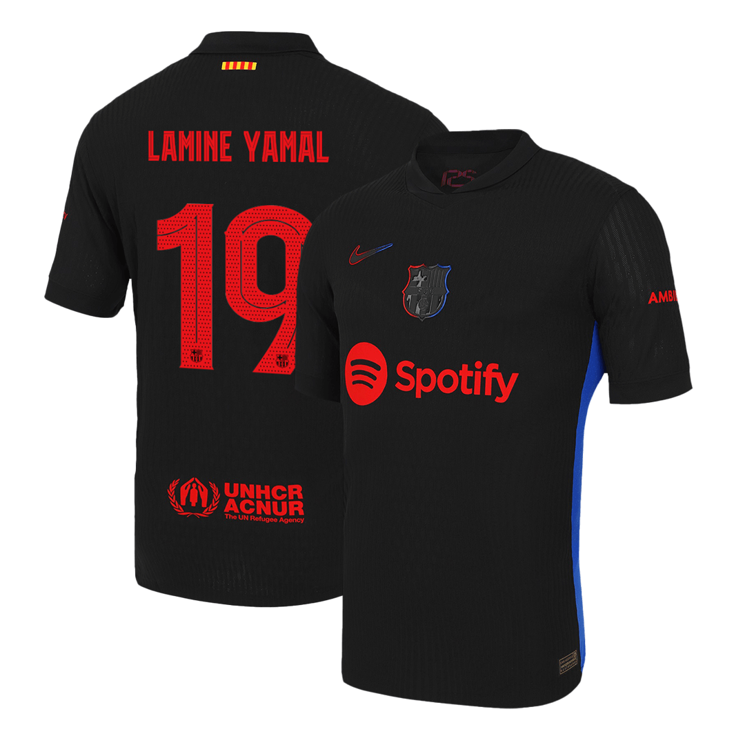 Barcelona Lamine Yamal Away Soccer Jersey Authentic Ucl