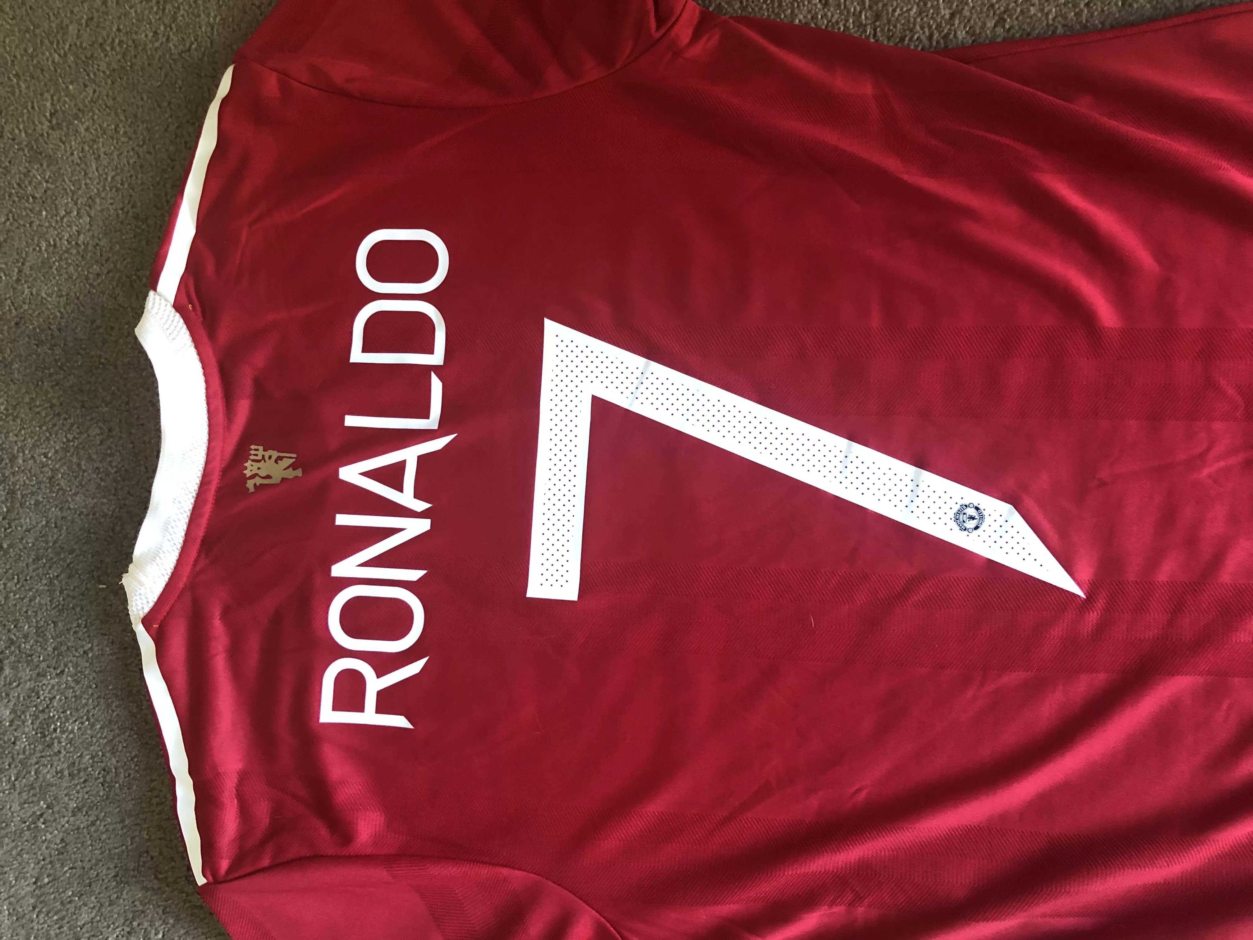 Ronaldo #7 Manchester United 21/22 Away Red Youth Nameset