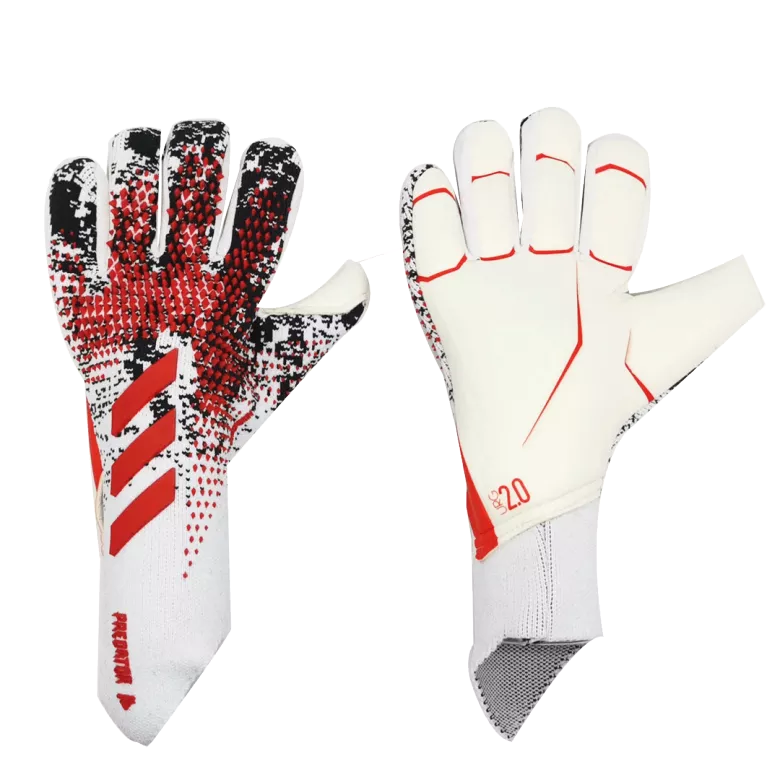 AD White&Red Pradetor A12 Goalkeeper Gloves - gojersey