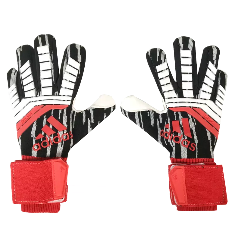 AD Black&White&Red Predator Pro Goalkeeper Gloves - gojersey