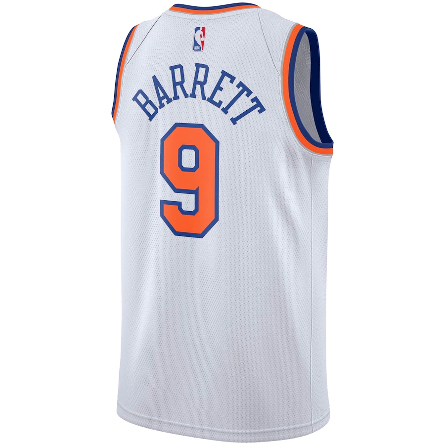 Men's New York Knicks RJ Barrett No.9 Nike White 20192020 Swingman ...