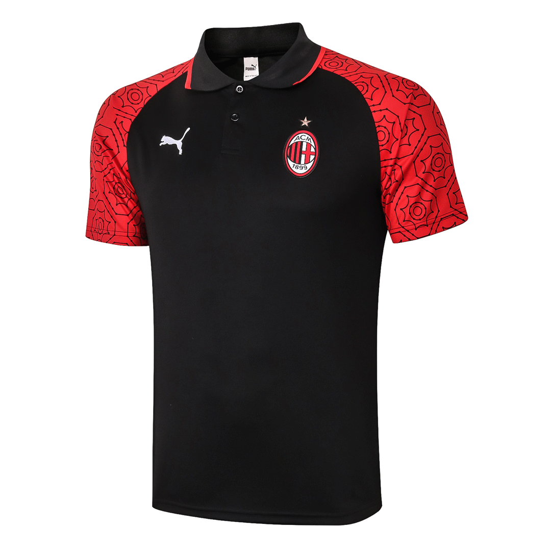 20/21 AC Milan Core Polo Shirt-Red&Black | AC Milan | goaljerseys