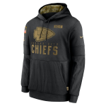 Men's Kansas City Chiefs Black 2020 Salute to Service Sideline Performance Pullover Hoodie