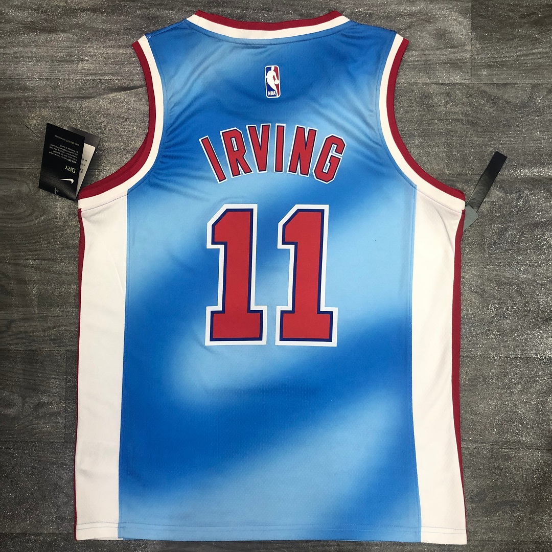 Men's Brooklyn Nets Kyrie Irving Nike Blue 2020/21 ...