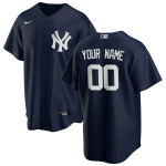 Men's New York Yankees Nike Navy Alternate 2020 Replica Custom Jersey