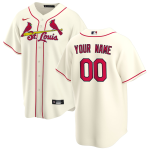 Men's St. Louis Cardinals Nike Cream Alternate 2020 Replica Custom Jersey