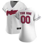 Women's Cleveland Indians Nike White 2020 Home Replica Custom Jersey