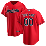 Men's Cleveland Indians Nike Red Alternate 2020 Replica Custom Jersey