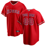 Men's Los Angeles Angels Nike Scarlet 2020 Alternate Replica Custom Jersey