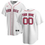 Men's Boston Red Sox Nike White Home 2020 Replica Custom Jersey
