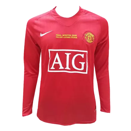 Manchester United Home Jersey Retro 2007/08 - Long Sleeve - gojerseys