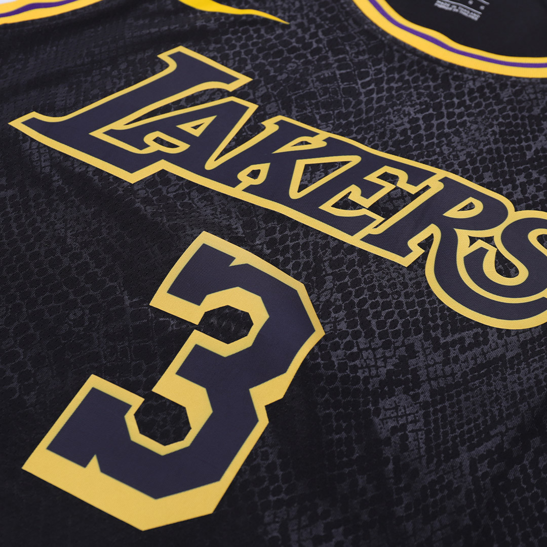 Men's Los Angeles Lakers Anthony Davis No.3 Black 2020 NBA Final ...