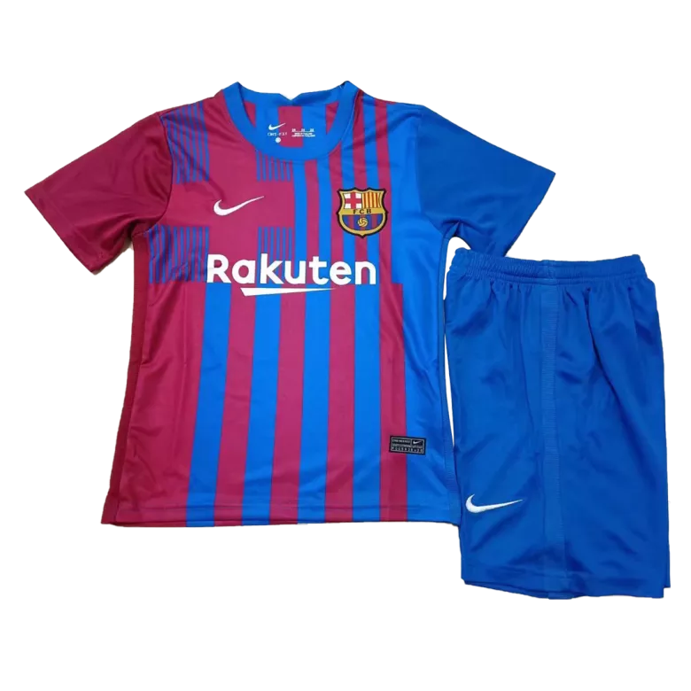 Barcelona Home Jersey Kit 2021/22 Kids(Jersey+Shorts) - gojersey