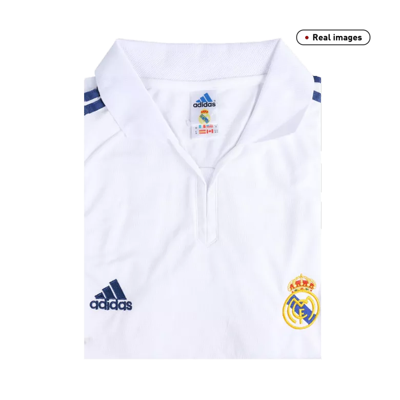 Real Madrid Home Jersey Retro 2001/02 - Long Sleeve - gojersey