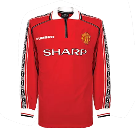 Manchester United Home Jersey Retro 1998/99 - Long Sleeve - gojersey