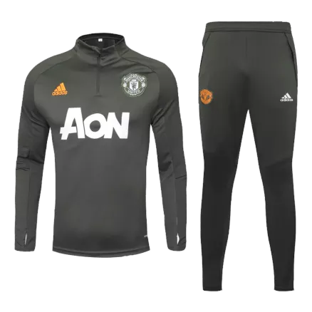 Manchester United Sweat Shirt Kit 2020/21 - Dark Green - gojerseys