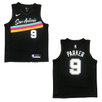 San Antonio Spurs Parker #9 NBA Jersey Swingman 2021 Nike - Black - City
