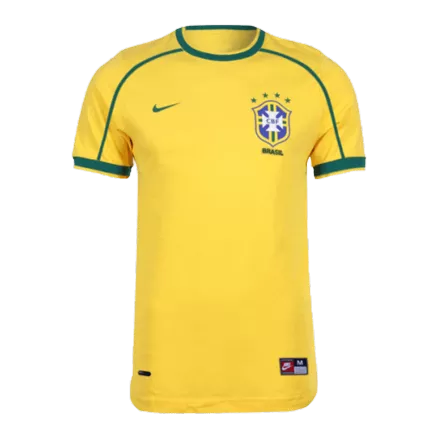Brazil Home Jersey Retro 1998 - gojerseys