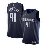 Dallas Mavericks Nowitzki #41 NBA Jersey Swingman Nike Navy - Statement