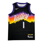 Phoenix Suns Devin Booker #1 NBA Jersey Swingman 2021 Nike - Black - City