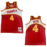 Atlanta Hawks Webb #4 NBA Jersey 1986/87 Mitchell & Ness - Red - Classic