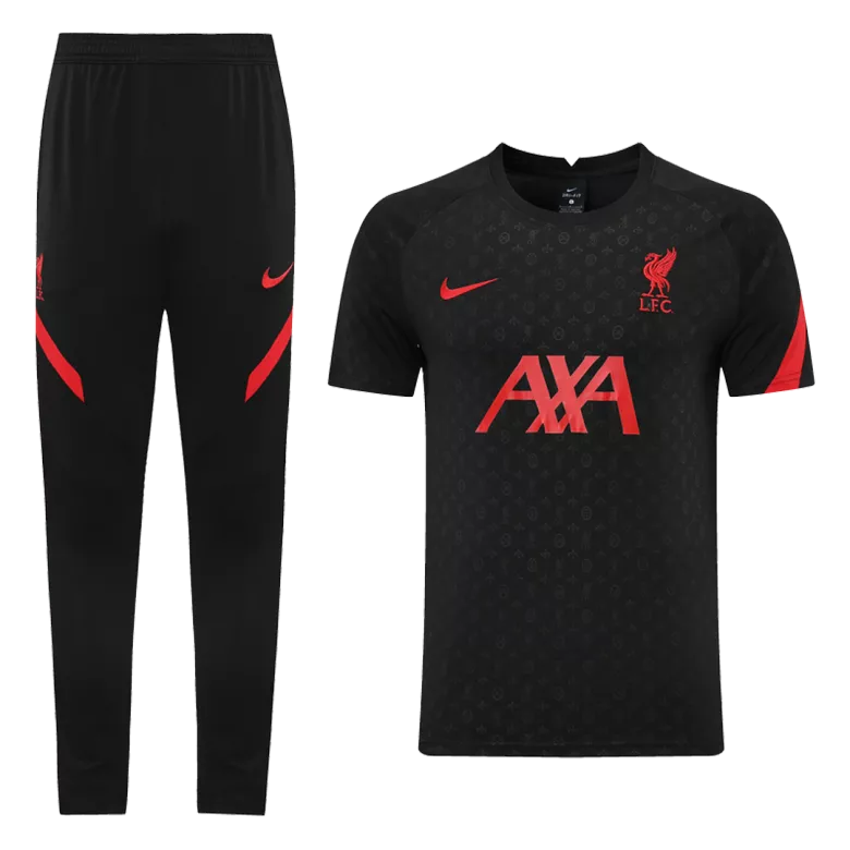Liverpool Training Kit 2021/22 - Black (Jersey+Pants) - gojersey