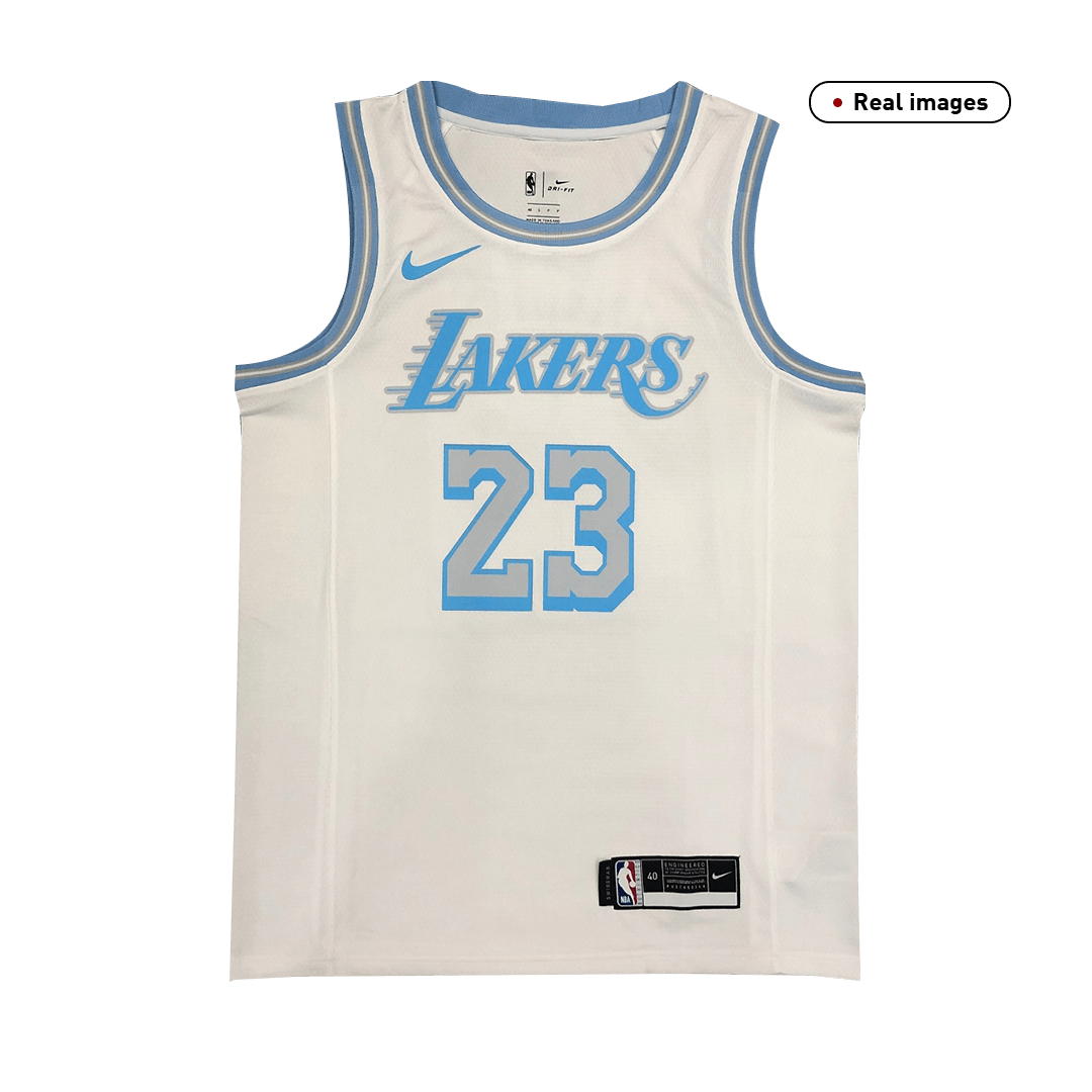 Men's Los Angeles Lakers LeBron James #23 Nike White 2020 ...