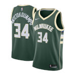 Milwaukee Bucks Giannis Antetokounmpo #34 NBA Jersey Swingman Nike - Green