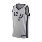San Antonio Spurs LaMarcus Aldridge #12 NBA Jersey Swingman 2020/21 Jordan - Silver