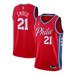 Philadelphia 76ers Joel Embiid #21 NBA Jersey Swingman 2021 Jordan - Red - Statement