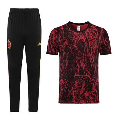 Spain Training Kit 2021/22 - Red (Jersey+Pants) - gojersey