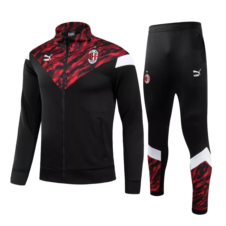 AC Milan Training Kit 2021/22 - Black&Red Kid (Top+Pants) - gojersey