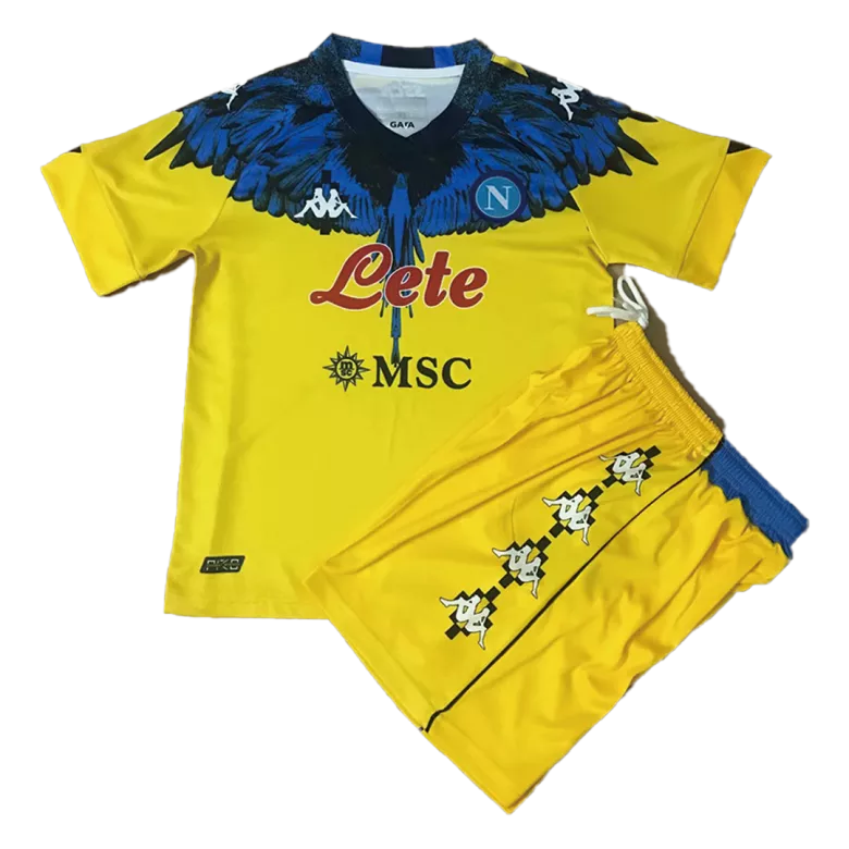 Napoli Maglia Gara Burlon GK Limited Edition Jersey Kit 2021 Kids(Jersey+Shorts) - gojersey