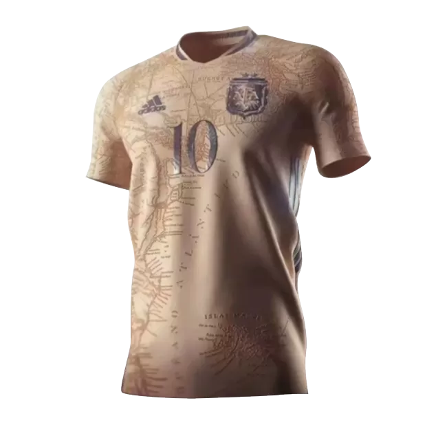 adidas Argentina '22 Lionel Messi #10 3-Star White T-Shirt