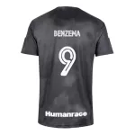 Real Madrid Benzema #9 Human Race Jersey - Black - goaljerseys
