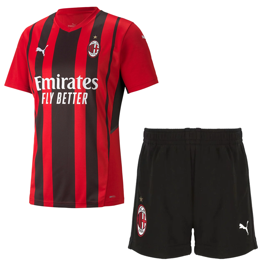 2021-22 AC Milan Home Full Kit - NEW - (Little Kids)