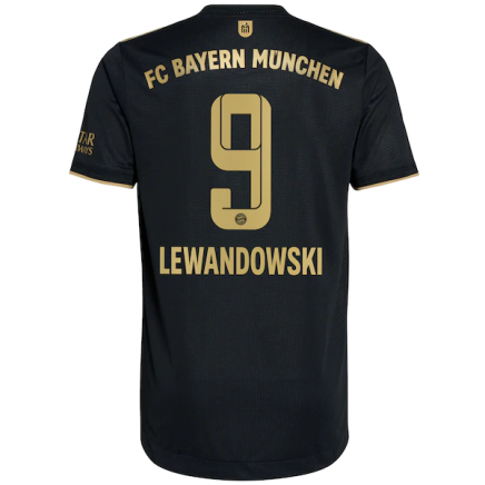Bayern Munich LEWANDOWSKI #9 Away Jersey 2021/22