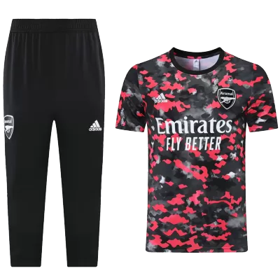 Arsenal Training Kit 2021/22 - Red&Black(Top+3/4Pants) - gojersey