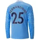 Manchester City FERNANDINHO #25 Home Jersey 2020/21 - Long Sleeve - goaljerseys