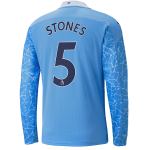 Manchester City STONES #5 Home Jersey 2020/21 - Long Sleeve