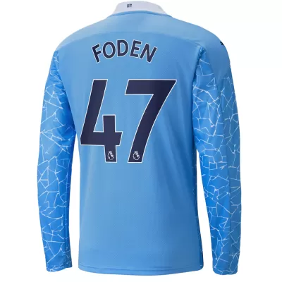 Manchester City FODEN #47 Home Jersey 2020/21 - Long Sleeve - gojersey