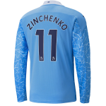 Manchester City ZINCHENKO1 #11 Home Jersey 2020/21 - Long Sleeve