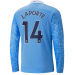 Manchester City LAPORTE #14 Home Jersey 2020/21 - Long Sleeve