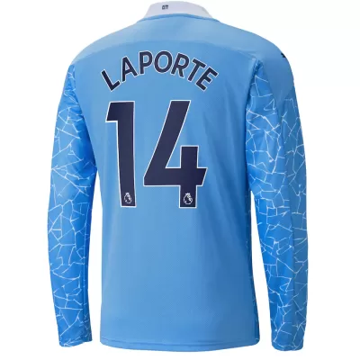 Manchester City LAPORTE #14 Home Jersey 2020/21 - Long Sleeve - gojersey