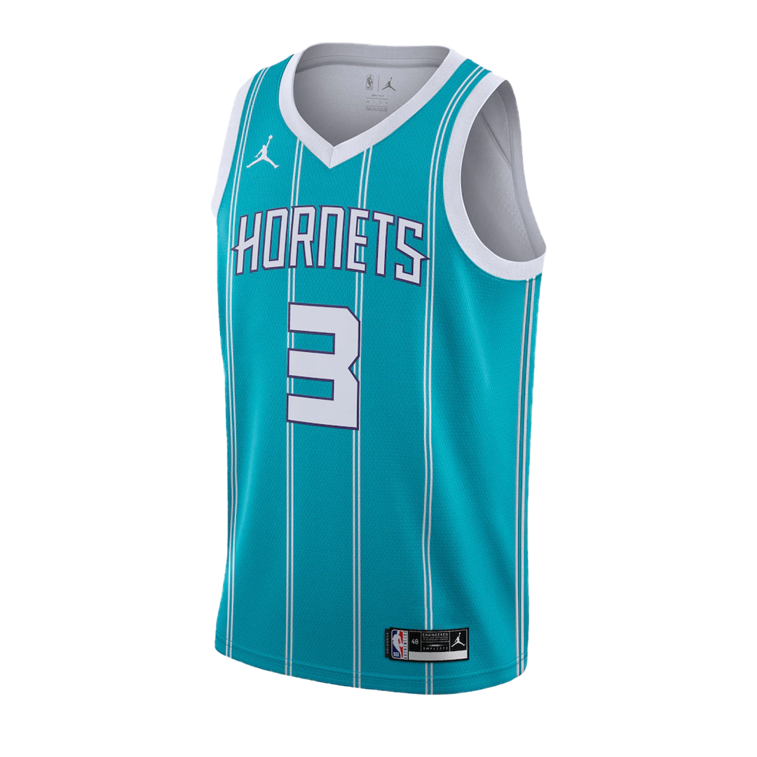 Charlotte Hornets Terry Rozier #3 NBA Jersey Swingman Jordan Blue ...