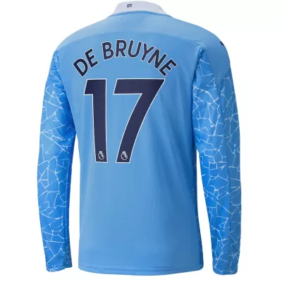 Manchester City DE BRUYNE #17 Home Jersey 2020/21 - Long Sleeve - gojersey