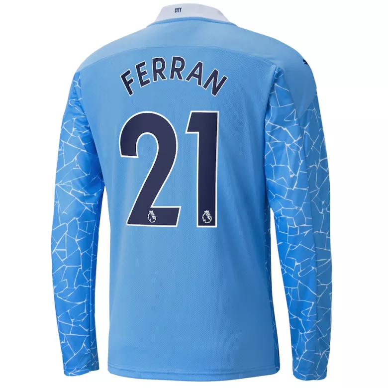 Manchester City FERRAN #21 Home Jersey 2020/21 - Long Sleeve - gojersey