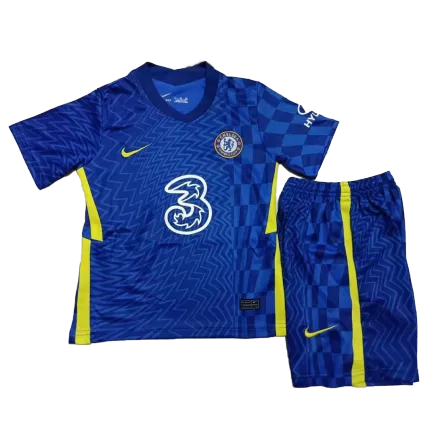 Chelsea Home Jersey Kit 2021/22 Kids(Jersey+Shorts) - goaljerseys
